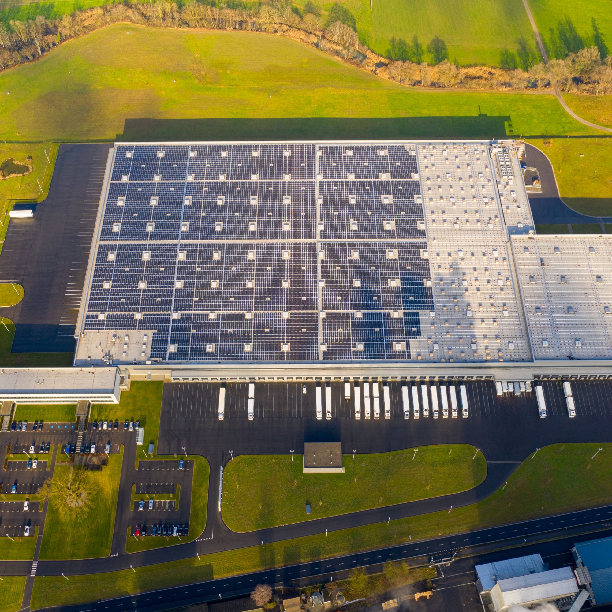 Photovoltaik-Anlage auf Aldi Logistikzentrum