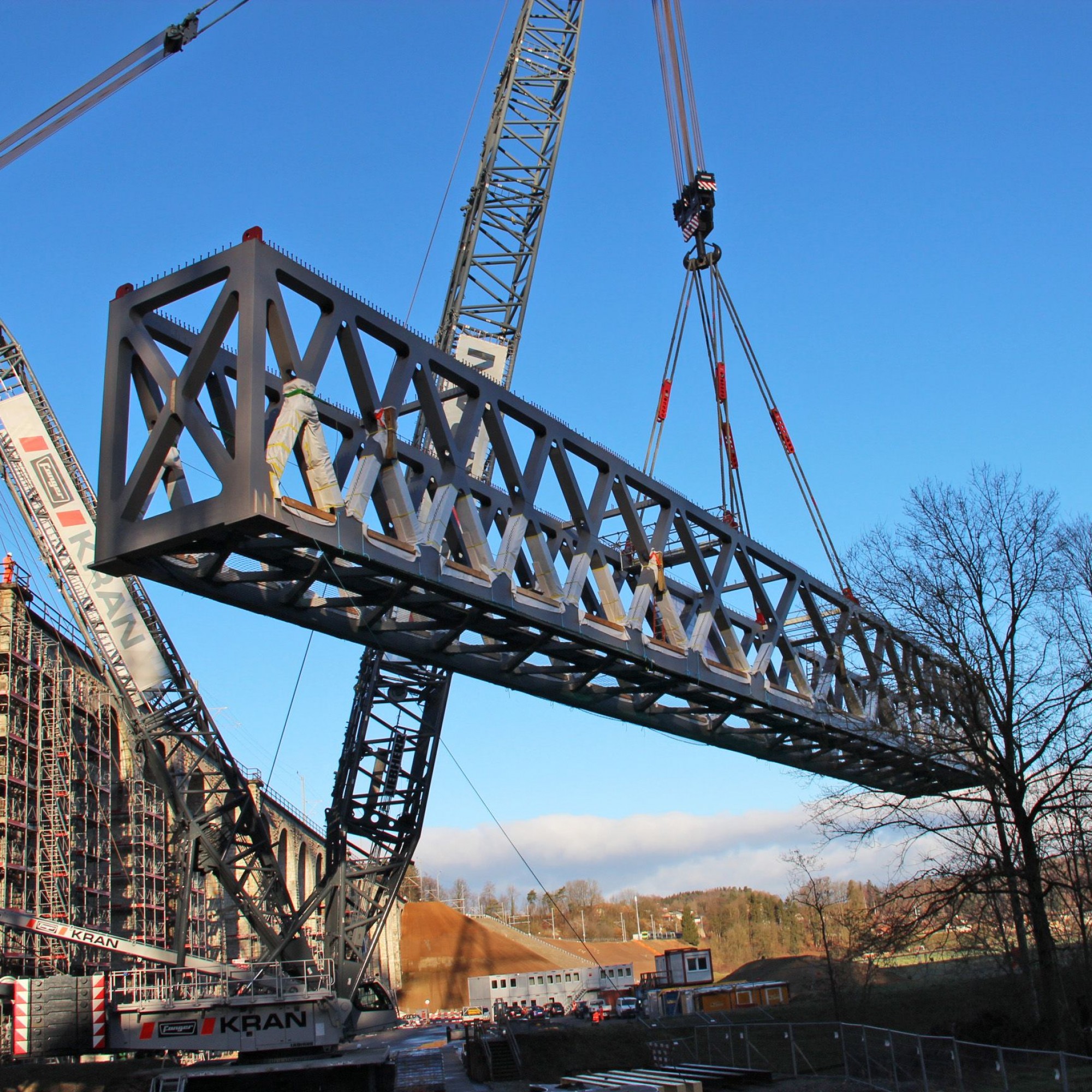 Stahlbrücke Saaneviadukt Gümmenen Bern