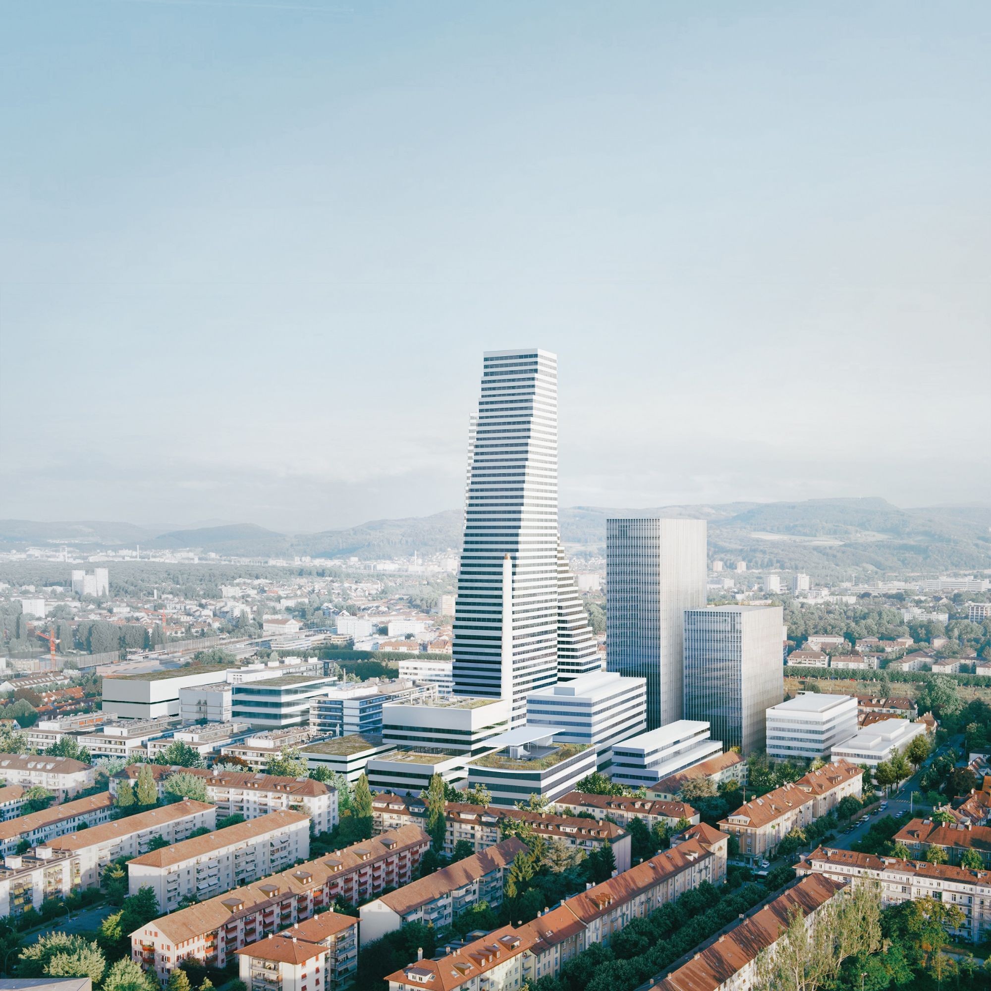 Visualisierung neues Forschungszentrum von Roche in Basel