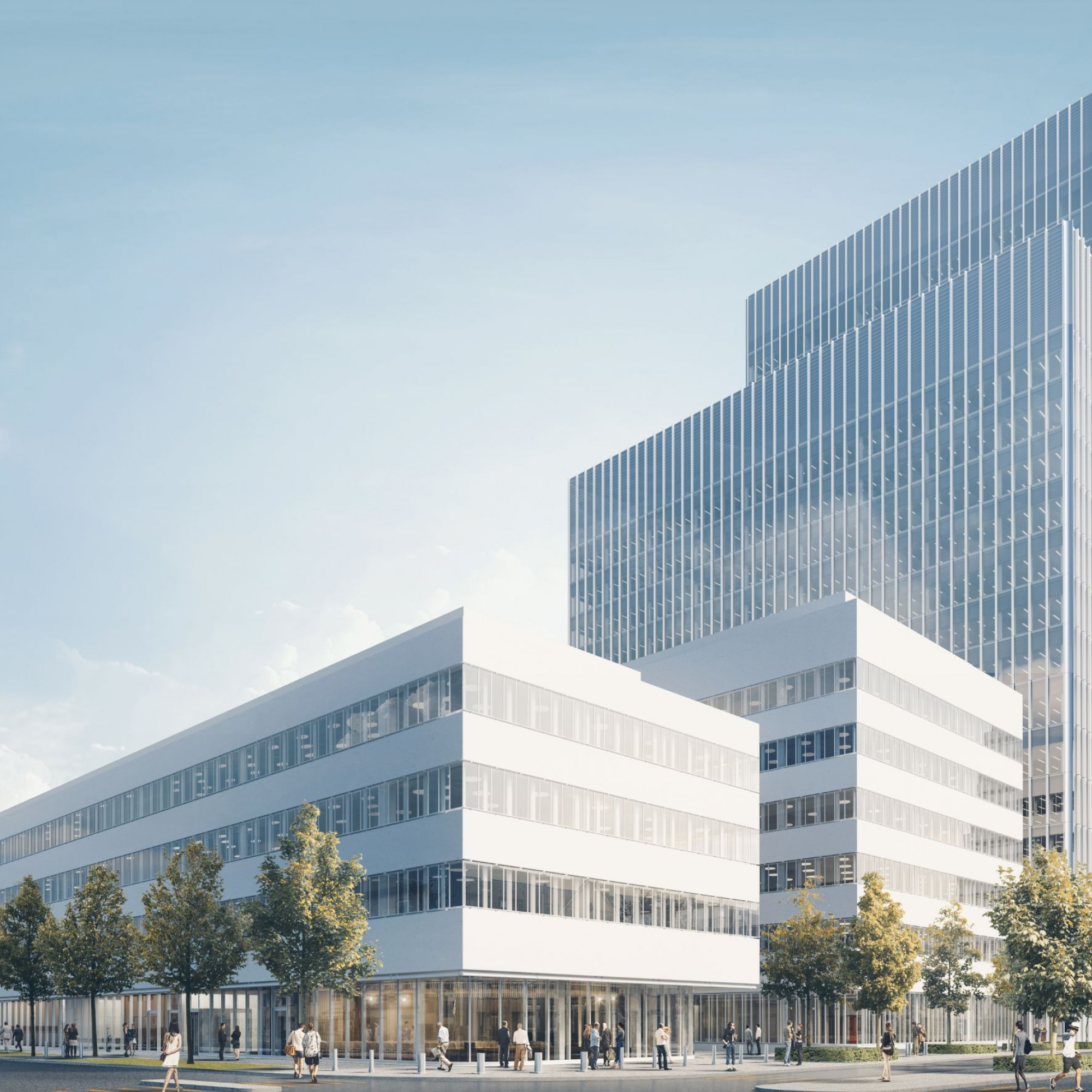 Visualisierung neues Forschungszentrum von Roche in Basel