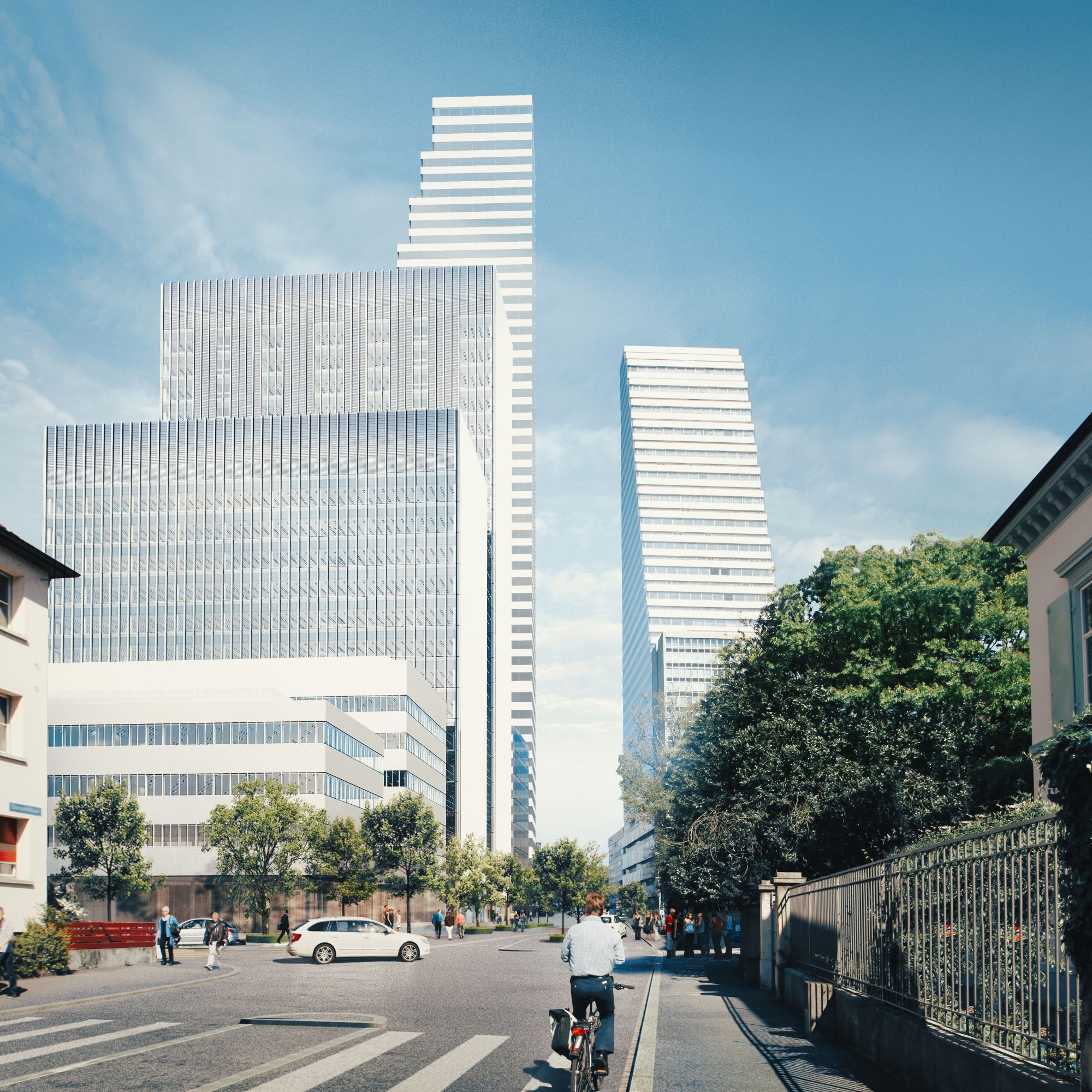 Visualisierung neues Forschungszentrum von Roche in Basel