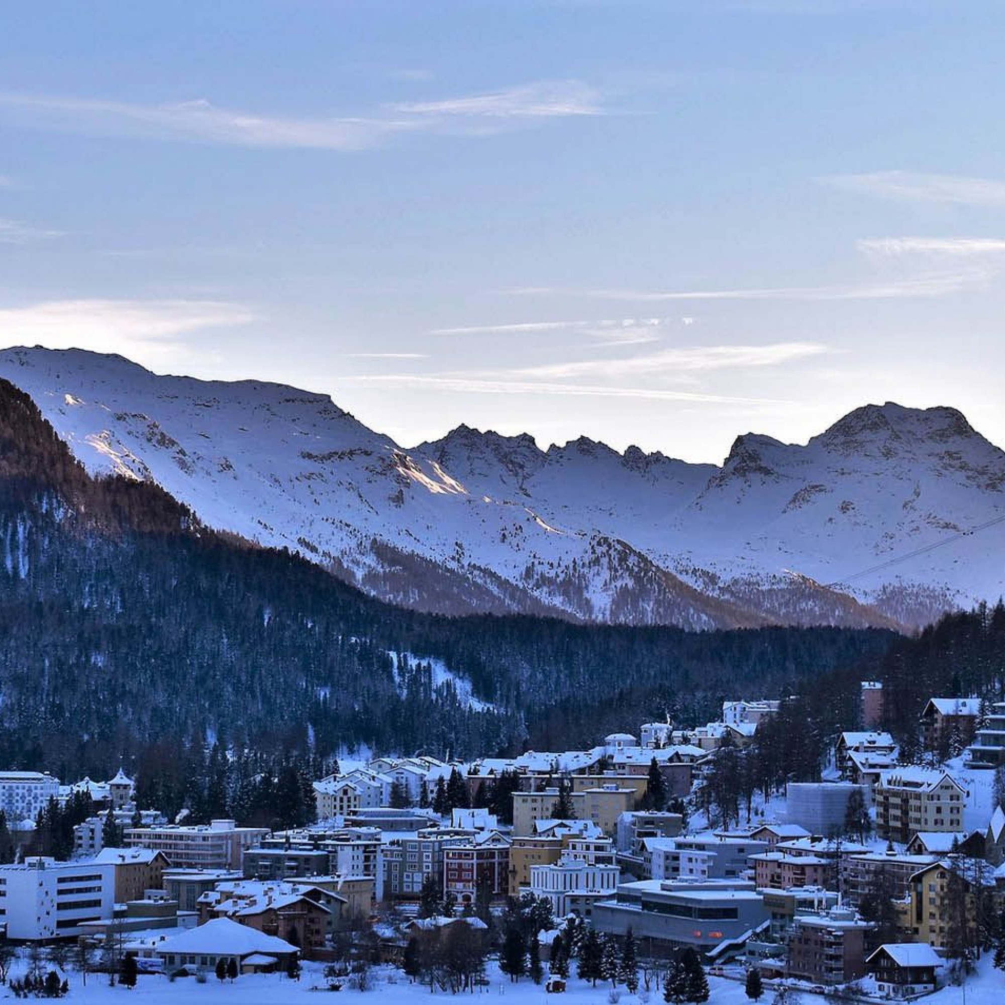 Sonnenaufgang bei St. Moritz 