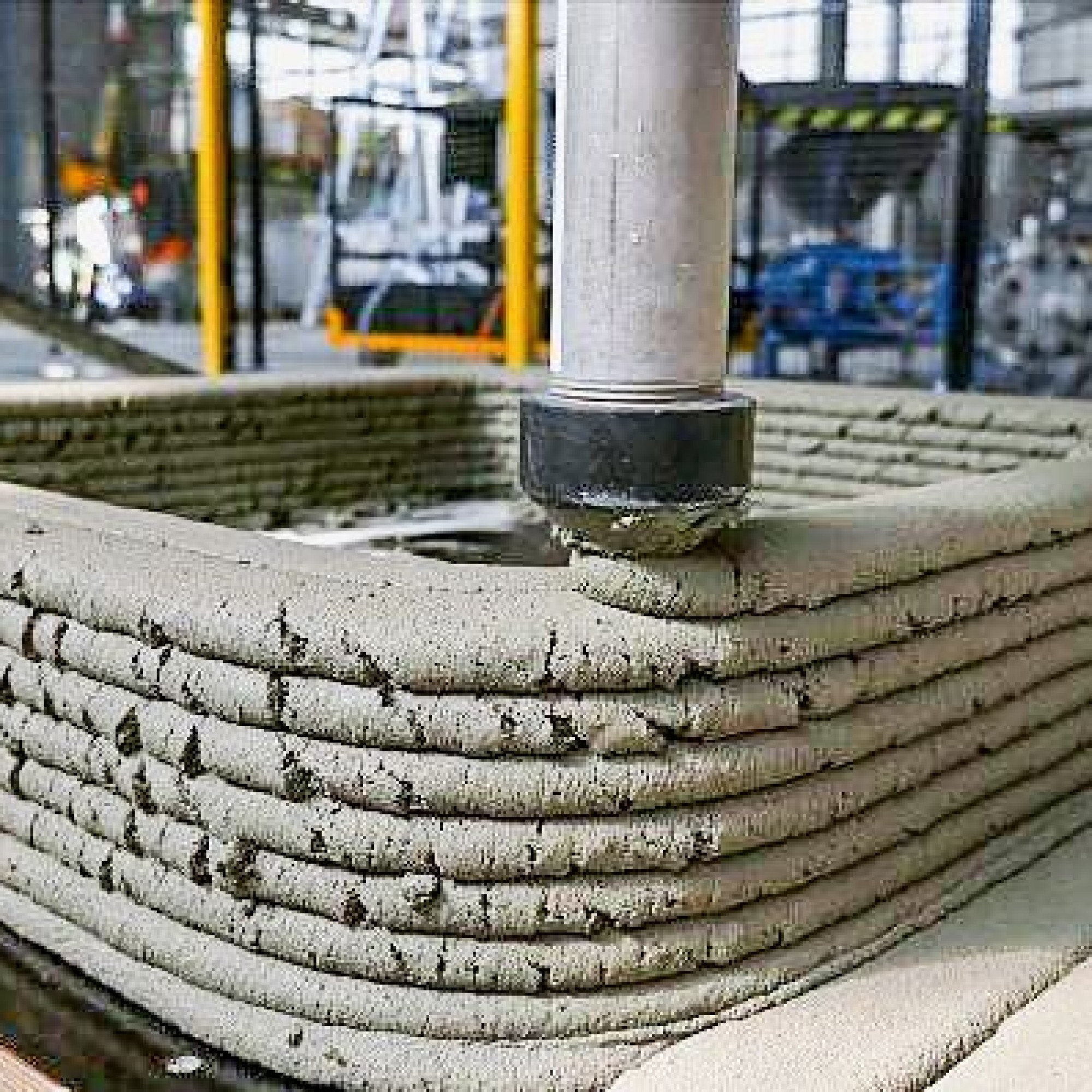 Swisscom-Schacht aus dem 3D-Beton-Drucker