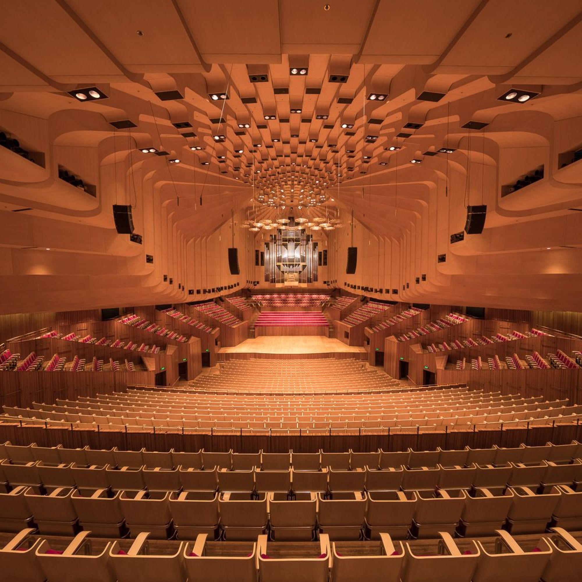 Konzertsaal Sydney Opernhaus (Blick auf die Bühne)