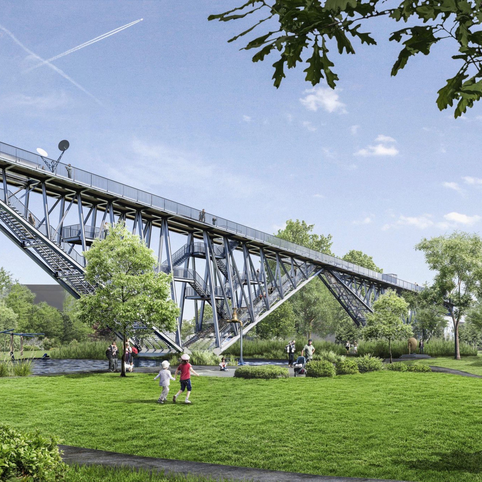 Visualisierung der Wunderbrücke im Technorama-Park