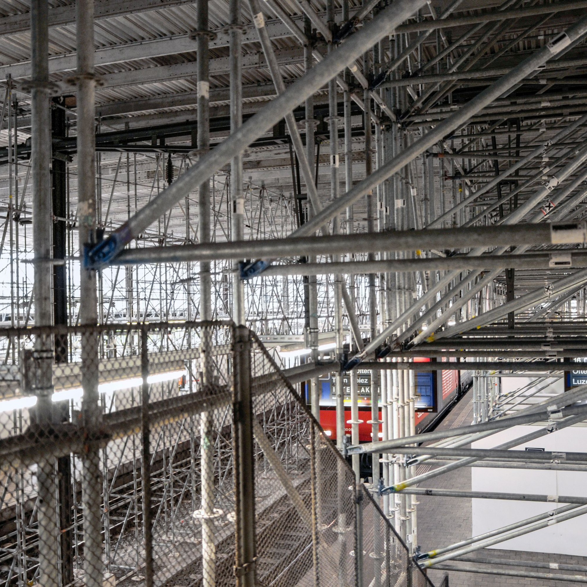 Baustelle zur Sanierung des Bahnhofs Basel SBB