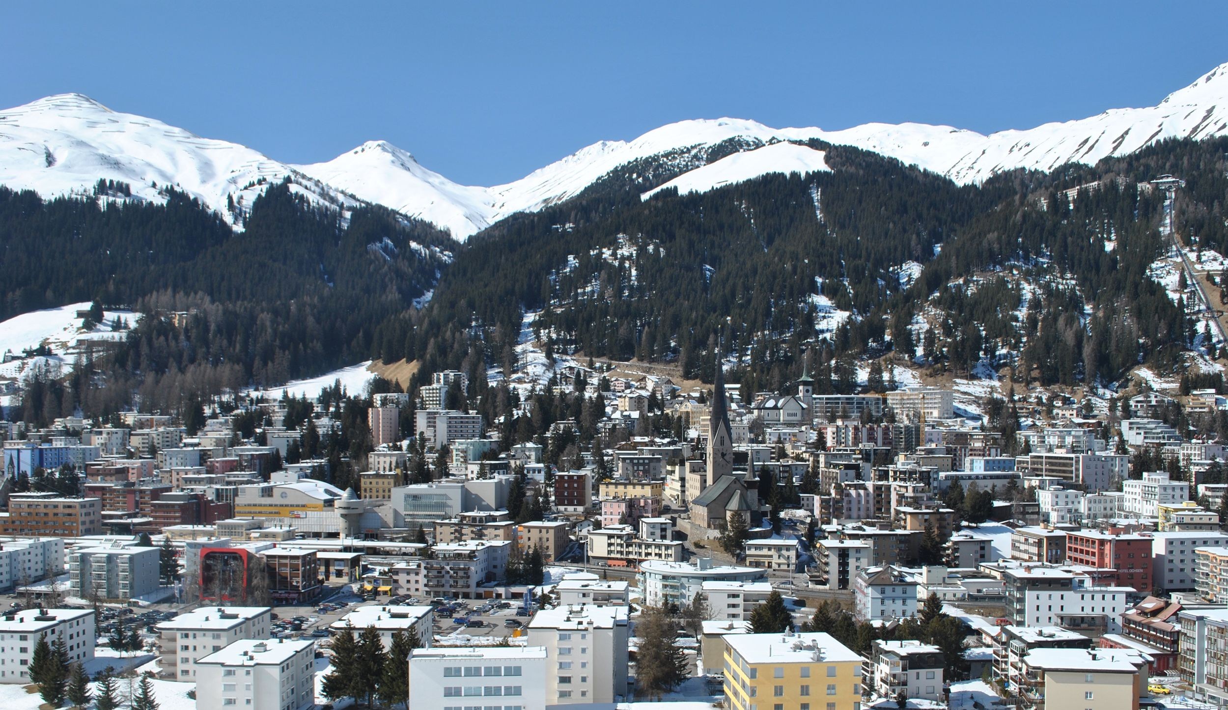 Davos im Winter.