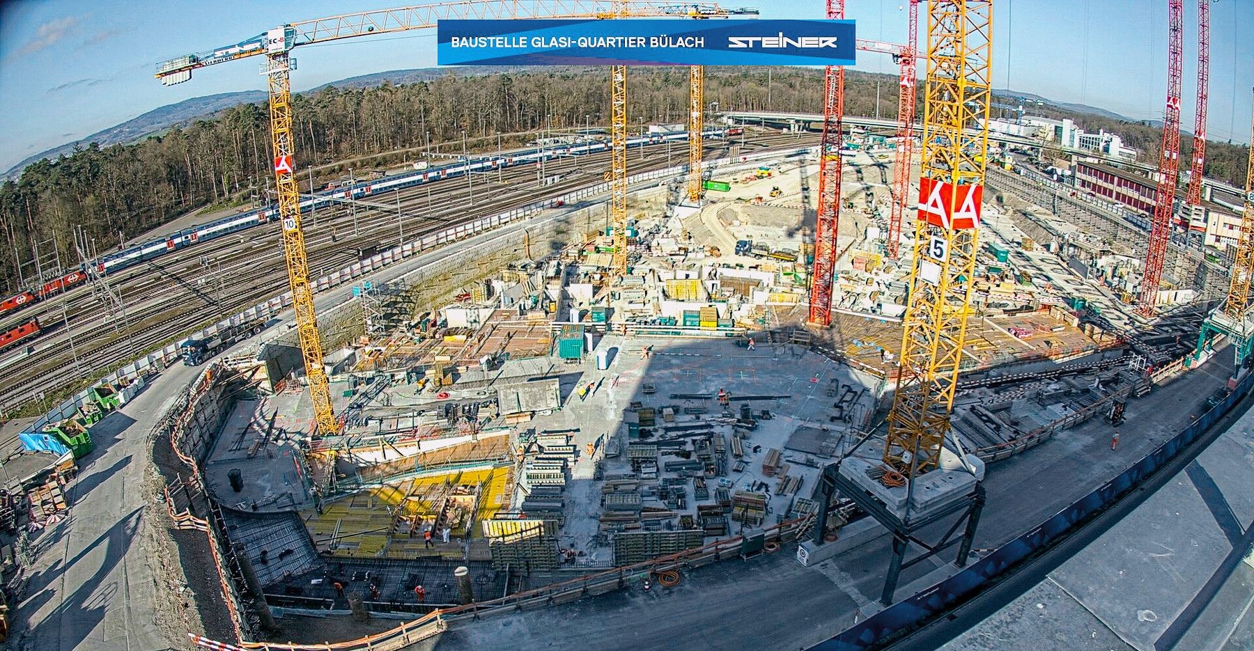 Baustelle auf dem Areal der ehemaligen «Glasi» in Bülach