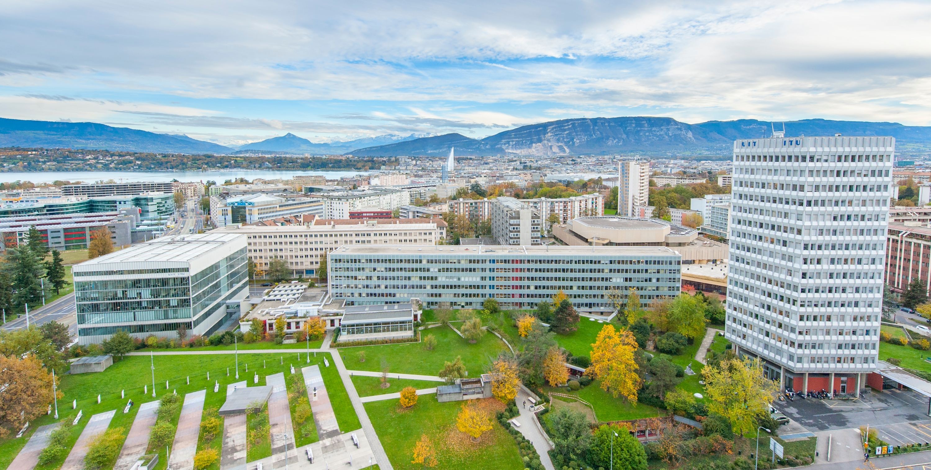 Gebäude der Internationalen Fernmeldeunion (ITU) in Genf