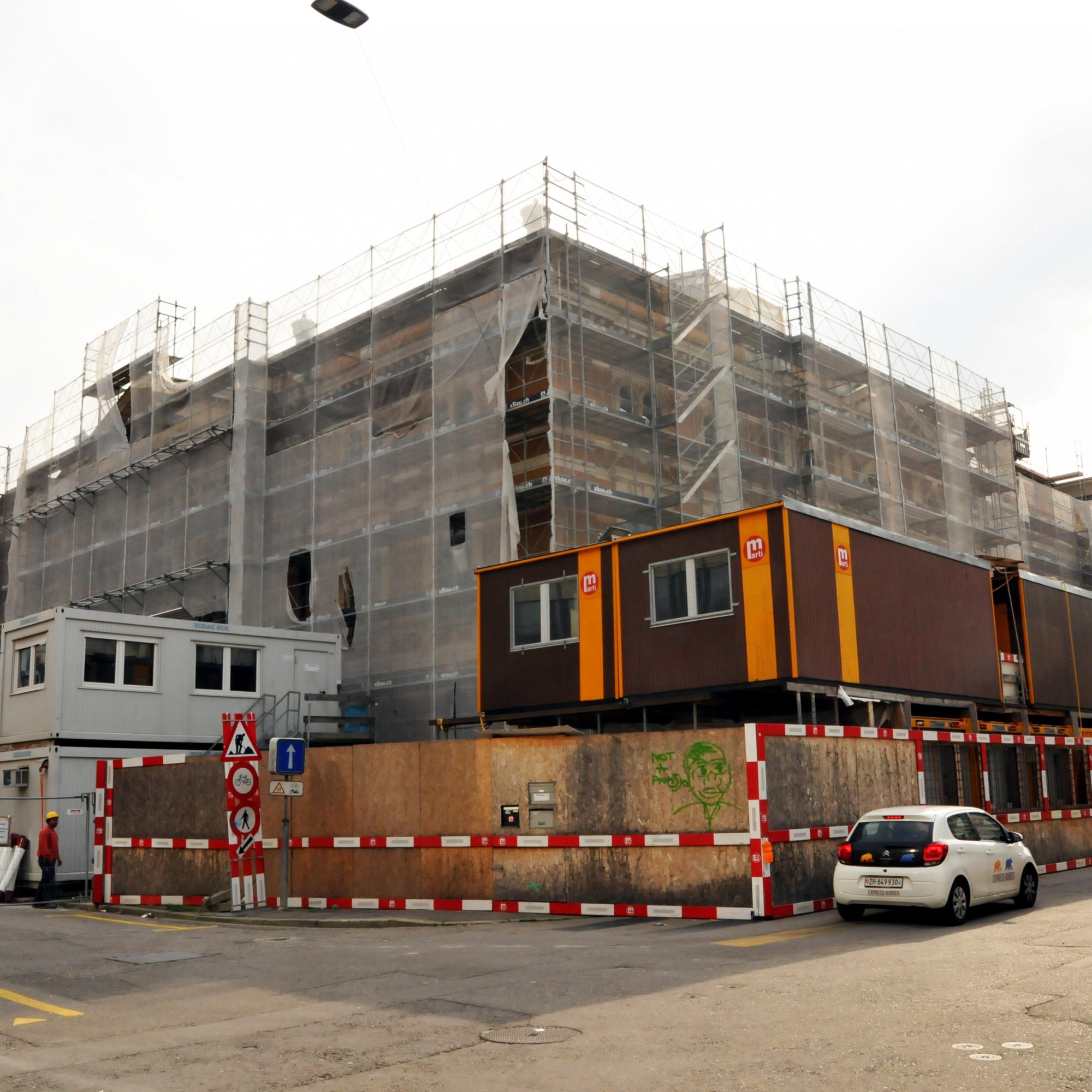 Baustelle zur Sanierung des Kongresshauses in Zürich