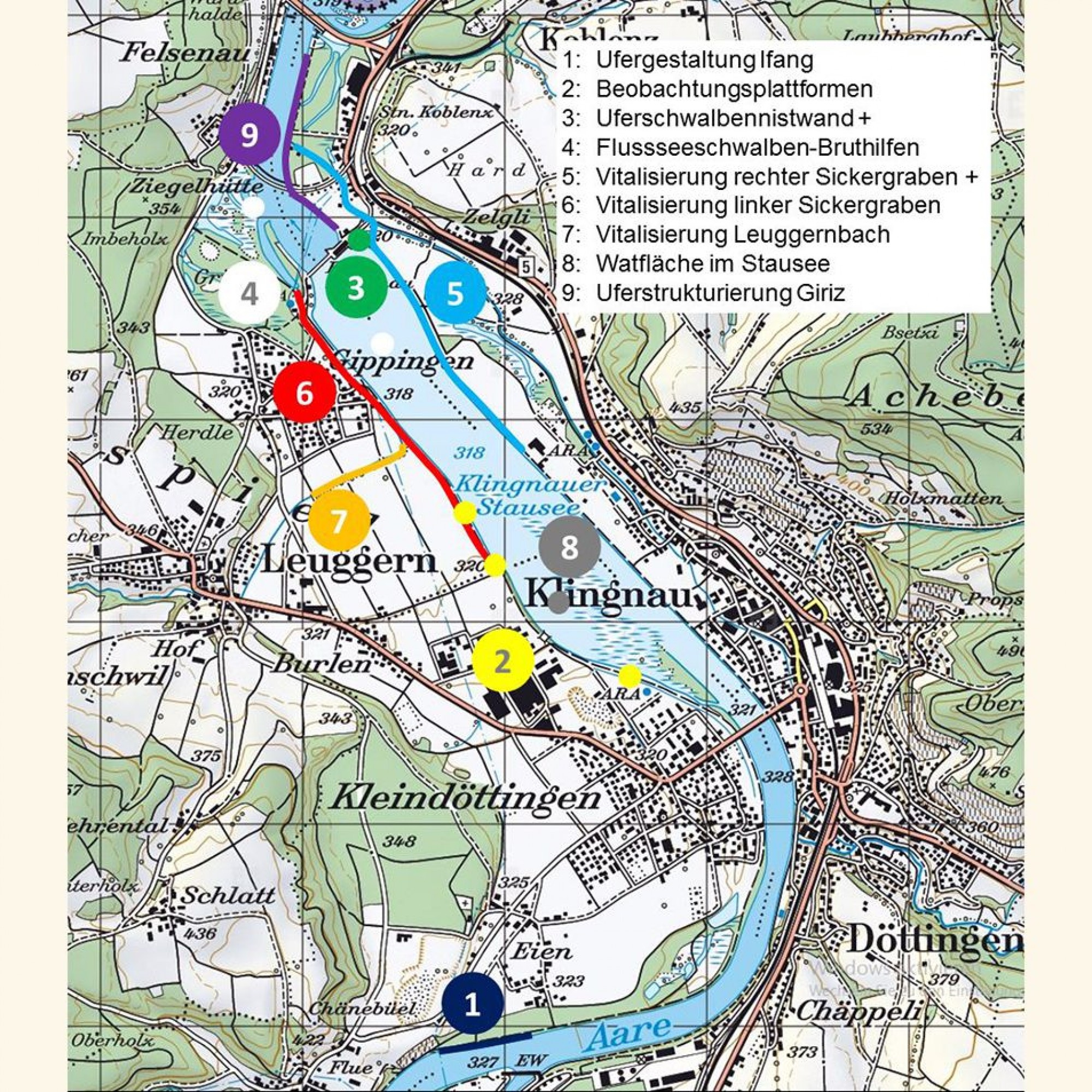 Grafik Klingnauer Stausee