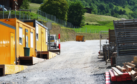 Die künftige Umfahrungsstrasse vor dem Ostportal.