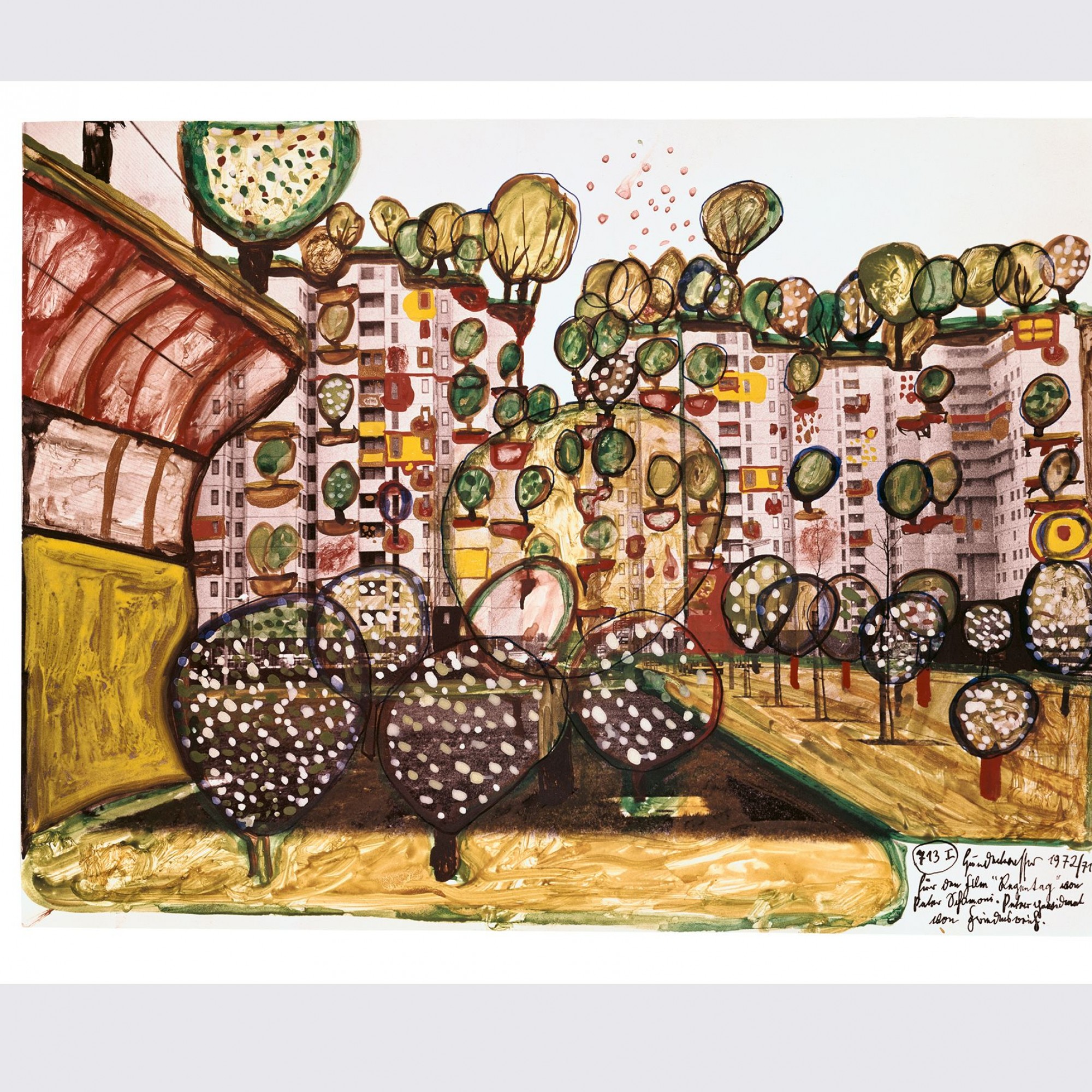  «Wohnhäuser – Architektur-Heilvorschlag», 1971–1972, Friedensreich Hundertwasser