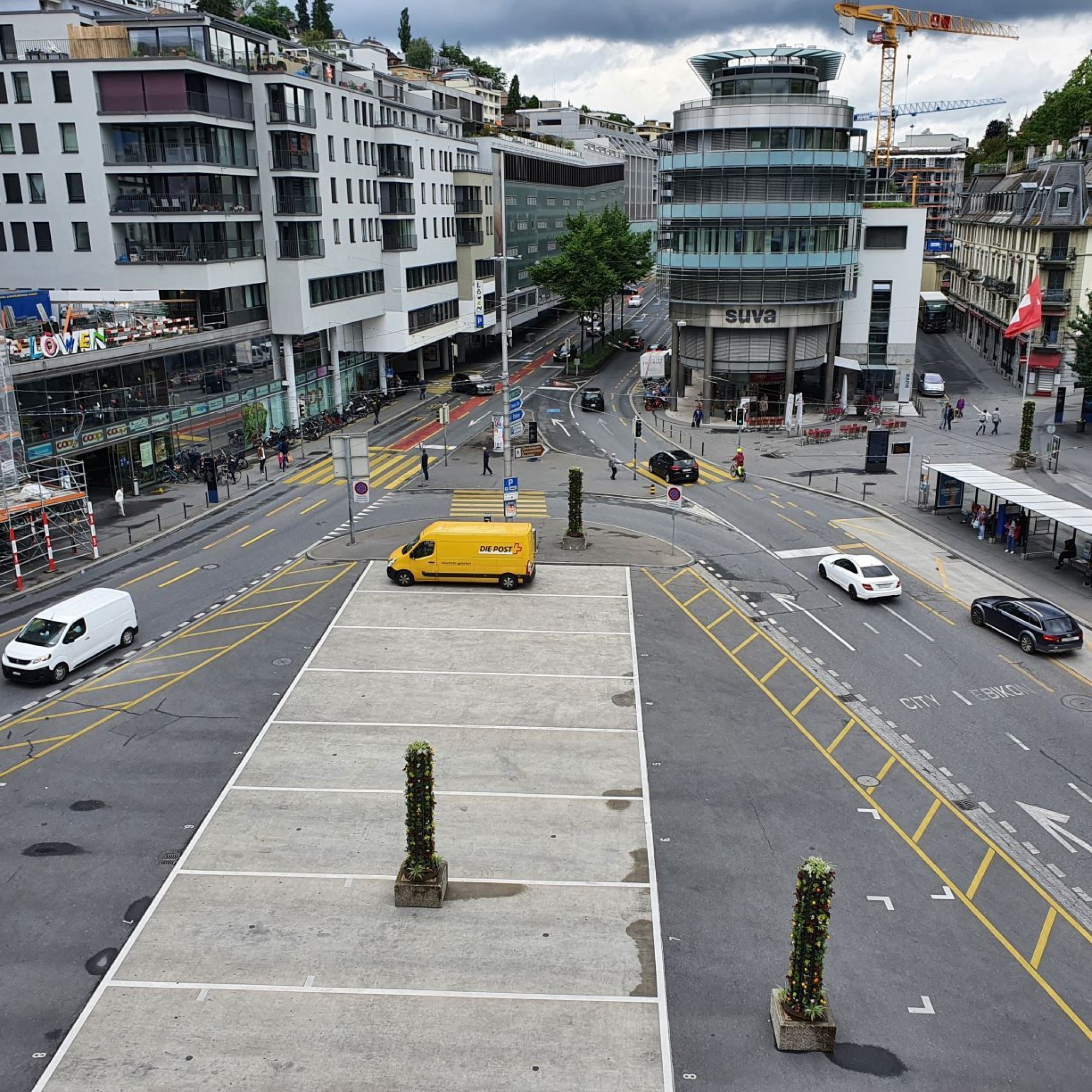 Carparkplatz auf dem Löwenplatz in Luzern