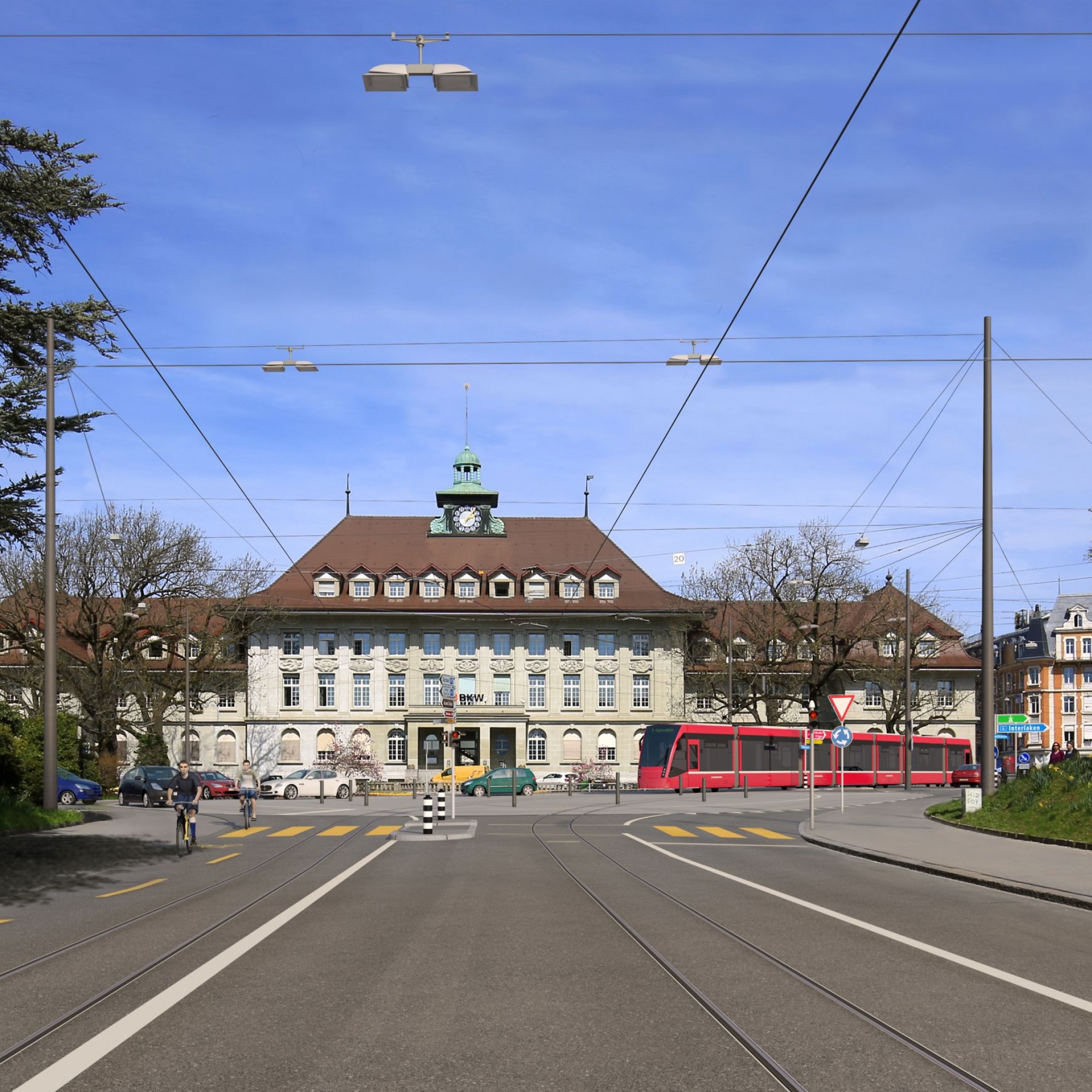 Visualisierung Viktoriaplatz aus Richtung Kornhausstrasse