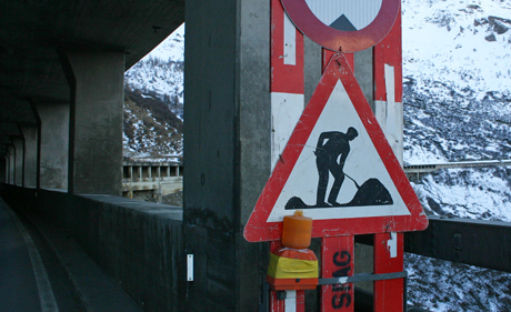 An der A9 Simplon wird schon seit einiger Zeit gearbeitet.