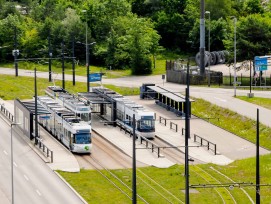 Glattalbahn Endstation Flughafen-Fracht Zürich Kloten