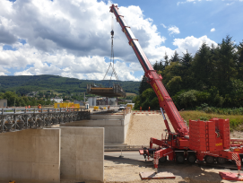 Autobahn A18 Baustelle des Vollanschlusses Aesch