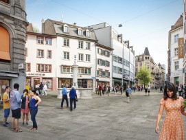Visualisierung der oberen Freien Strasse in Basel