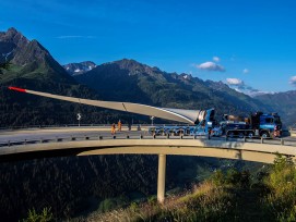 Baustelle zum Windpark auf dem Gotthardpass