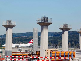 Baustelle zur neuen Gepäcksortieranlage am Flughafen Zürich