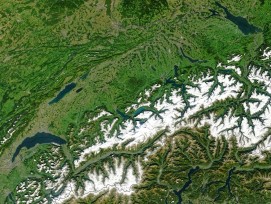 Die Schweiz aus dem Orbit (Symbolbild)