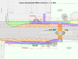 Grafik Ausbau Bushaltestelle Näfels Lintharena