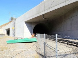 Installationsplatz bei Portal Raron des Lötschberg-Basistunnels