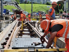 Ausbauarbeiten beim Bahnhof Teufen AR