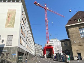 Baustelle Neubau AUE in Basel-Stadt