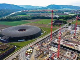 Baustelle neben Swiss Light Source des Paul Scherrer Instituts in Villigen