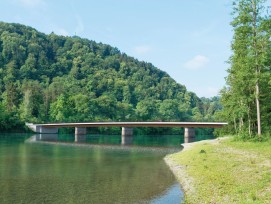 Visualisierung Neubau Rheinbrücke bei Flaach und Rüdlingen