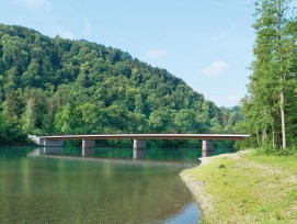 Visualisierung Neubau Rheinbrücke bei Flaach und Rüdlingen