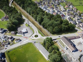 Visualisierung Umfahrungsstrasse West-Ost-Verbindung Schächen