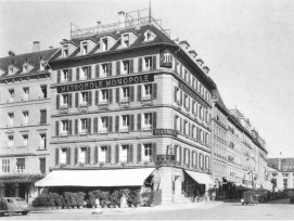 Historische Aufnahme des Hotels Metropole in Bern