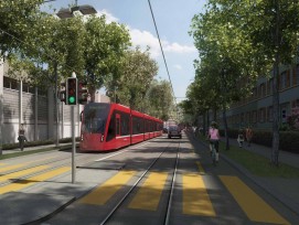 Visualisierung Tram Bern-Ostermundigen Viktoriastrasse.