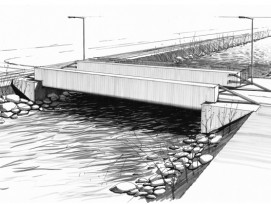 Visualisierung neue Brücke über Sarneraa