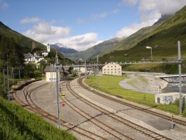 Bahnhof Hospental im Kanton Uri