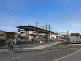 Visualisierung Bushub Ost Bahnhof-Ausbau Rothenburg