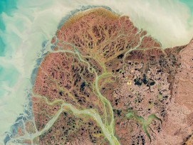 Satellitenbild des Yukon-Delta von 2002