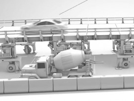 Visualisierung der Astra-Bridge für Autobahn-Baustellen