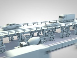 Visualisierung der Astra-Bridge für Autobahn-Baustellen