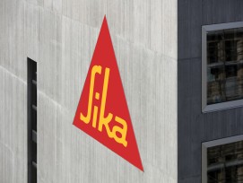 Sika-Logo am Hauptsitz in Zürich