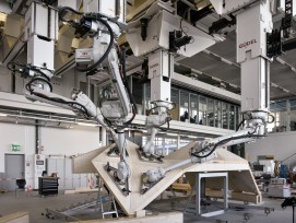 Roboter bauen Skulptur Semiramis der ETH Zürich