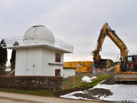 Bauarbeiten für neue Sternwarte Uecht