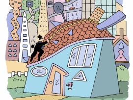 Cartoon Moderne Architektur