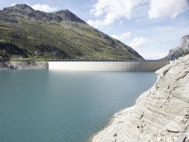 Visualisierung Solaranlage auf Staumauer Lago di Lei