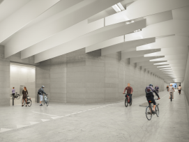 Visualisierung Velotunnel unter HB Zürich