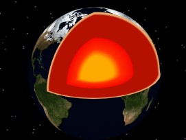 Erdkern, schematische Darstellung