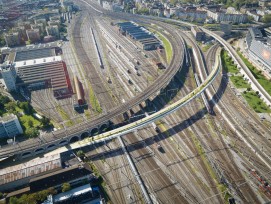 Visualisierung Fuss und Velobrücke Landschaftsbrücke Stadt Zürich